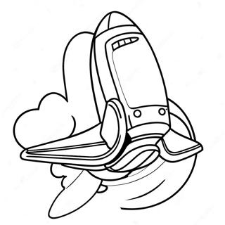 Colorful Space Shuttle In Flight Coloring Page 22184-17986