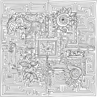 Intricate Maze Coloring Page 22194-17993