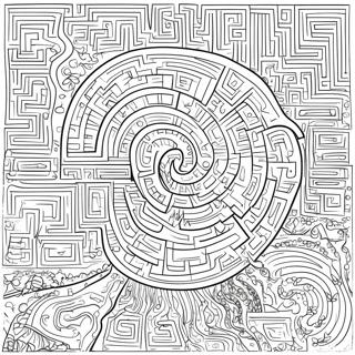 Intricate Maze Coloring Page 22194-17996