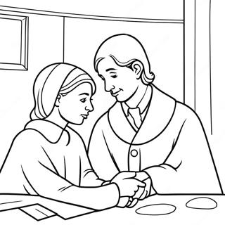 Heartwarming Forgiveness Scene Coloring Page 22224-18021