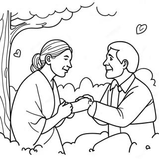 Heartwarming Forgiveness Scene Coloring Page 22224-18023