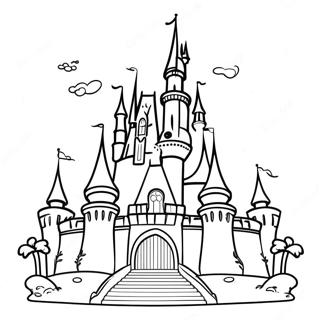 Magical Disney Castle Coloring Page 2222-1889