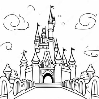 Magical Disney Castle Coloring Page 2222-1892