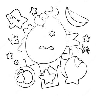 Sparkling Stars And Moons Coloring Page 22234-18025