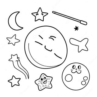 Sparkling Stars And Moons Coloring Page 22234-18028