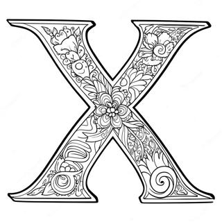 Letter X Coloring Pages