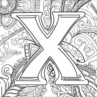 Letter X Coloring Page 22253-18038