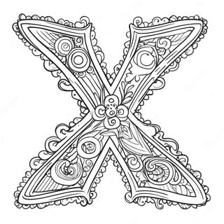 Letter X Coloring Page 22253-18040