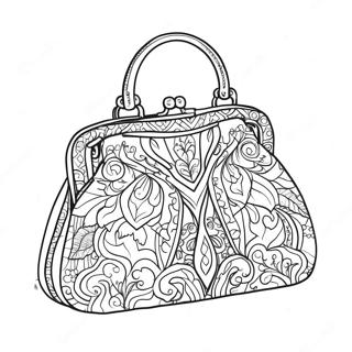 Purse Coloring Pages