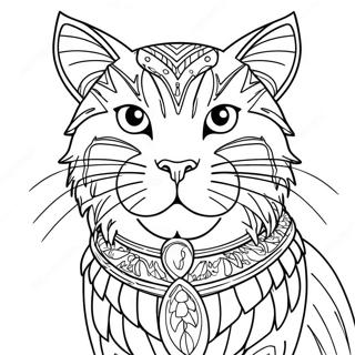 Realistic Warrior Cat Coloring Page 22283-18064