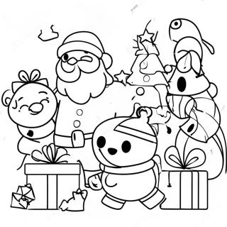 Festive Christmas Among Us Crew Coloring Page 22294-18077