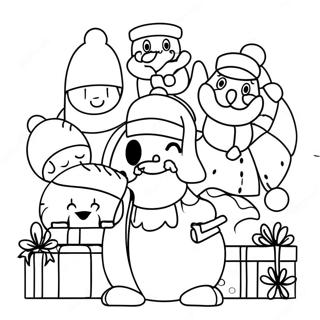 Festive Christmas Among Us Crew Coloring Page 22294-18078