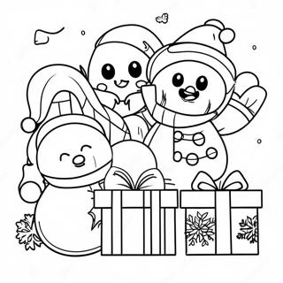 Festive Christmas Among Us Crew Coloring Page 22294-18080