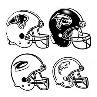 Colorful Nfl Team Helmets Coloring Page 22304-18083