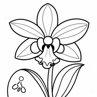 Beautiful Orchid In Bloom Coloring Page 22314-18092