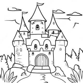 Fairy Tale Castle Coloring Page 2231-1894