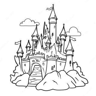 Fairy Tale Castle Coloring Page 2231-1896