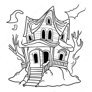 Spooky Monster House Coloring Page 22324-18098