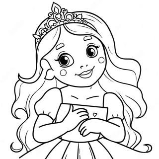 Charming Fairy Tale Princess Coloring Page 2232-1897