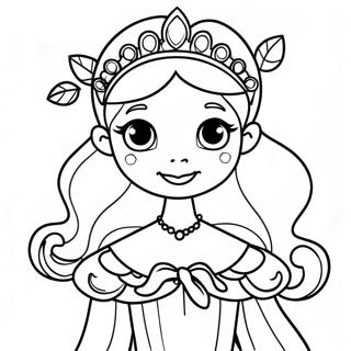 Charming Fairy Tale Princess Coloring Page 2232-1898