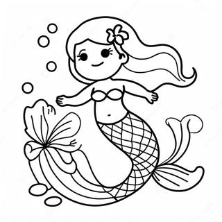 Black Mermaid Coloring Pages