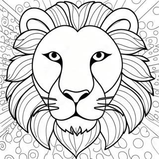 Lion Face Coloring Pages