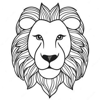 Lion Face Coloring Page 22363-18122