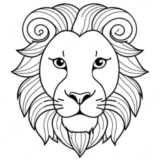 Lion Face Coloring Page 22363-18123