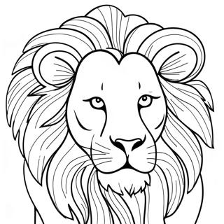 Lion Face Coloring Page 22363-18124