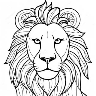 Majestic Lion Face Coloring Page 22364-18126