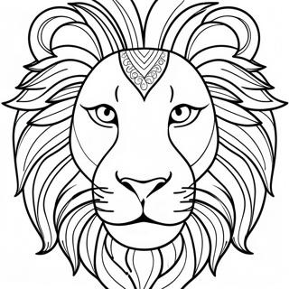 Majestic Lion Face Coloring Page 22364-18128