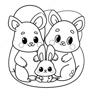 Cute Doma Family Coloring Page 22384-18154