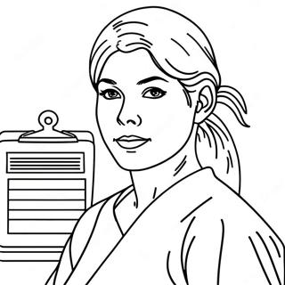 Meredith Grey In Surgery Coloring Page 22414-18171