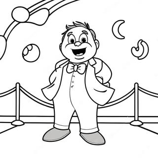 Buster Moon Singing On Stage Coloring Page 2242-1905