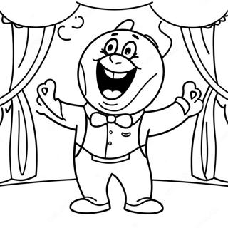 Buster Moon Singing On Stage Coloring Page 2242-1906