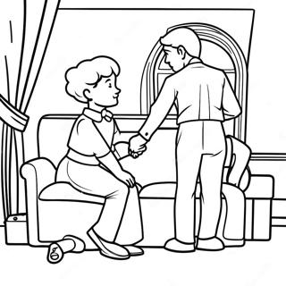 Farewell Scene Coloring Page 22434-18186