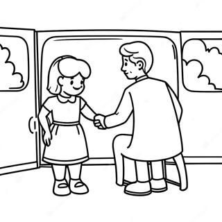 Farewell Scene Coloring Page 22434-18187