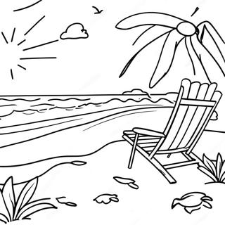 Beach Summer Coloring Pages