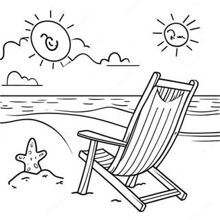 Sunny Beach Day Coloring Page 22444-18193