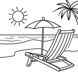 Sunny Beach Day Coloring Page 22444-18195