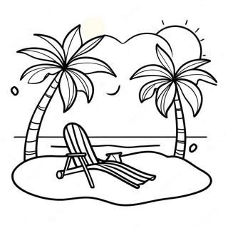 Sunny Beach Day Coloring Page 22444-18196