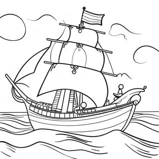 Christopher Columbus Sailing The Ocean Coloring Page 22473-18216