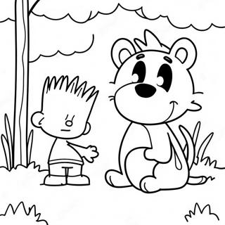 Calvin And Hobbes Coloring Pages