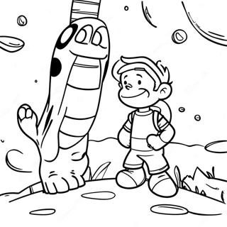 Calvin And Hobbes Adventurous Coloring Page 22534-18259