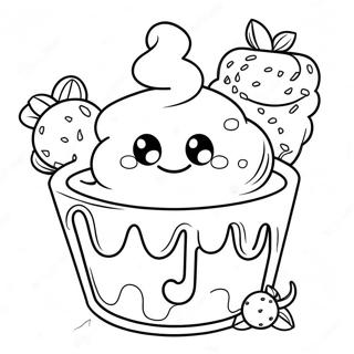 Cute Dessert Coloring Pages