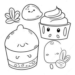 Cute Dessert Coloring Page 22573-18291