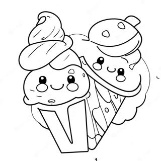 Adorable Ice Cream Cone Coloring Page 22574-18293