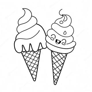 Adorable Ice Cream Cone Coloring Page 22574-18294