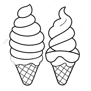 Adorable Ice Cream Cone Coloring Page 22574-18296