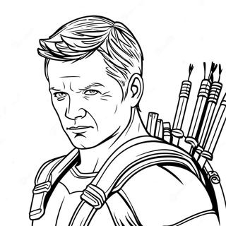 Hawkeye Coloring Pages